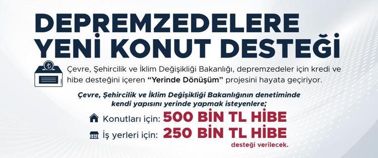 500 bin lira hibe 2 yıl ödemesiz 800 bin lira kredi Yerinde Dönüşüm