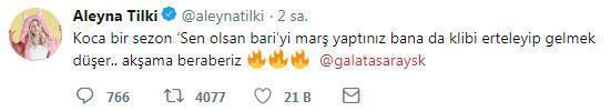Aleyna Tilki, Galatasarayın şampiyonluk kutlamalarına katılacağını açıkladı