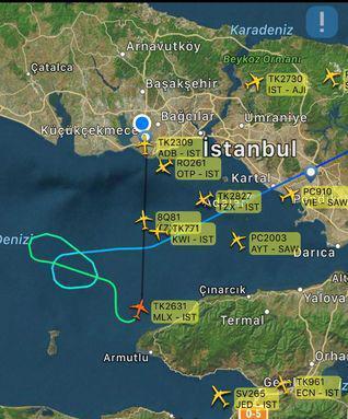 İstanbulda kümülonimbus kabusu Uçaklar havada tur atıyor
