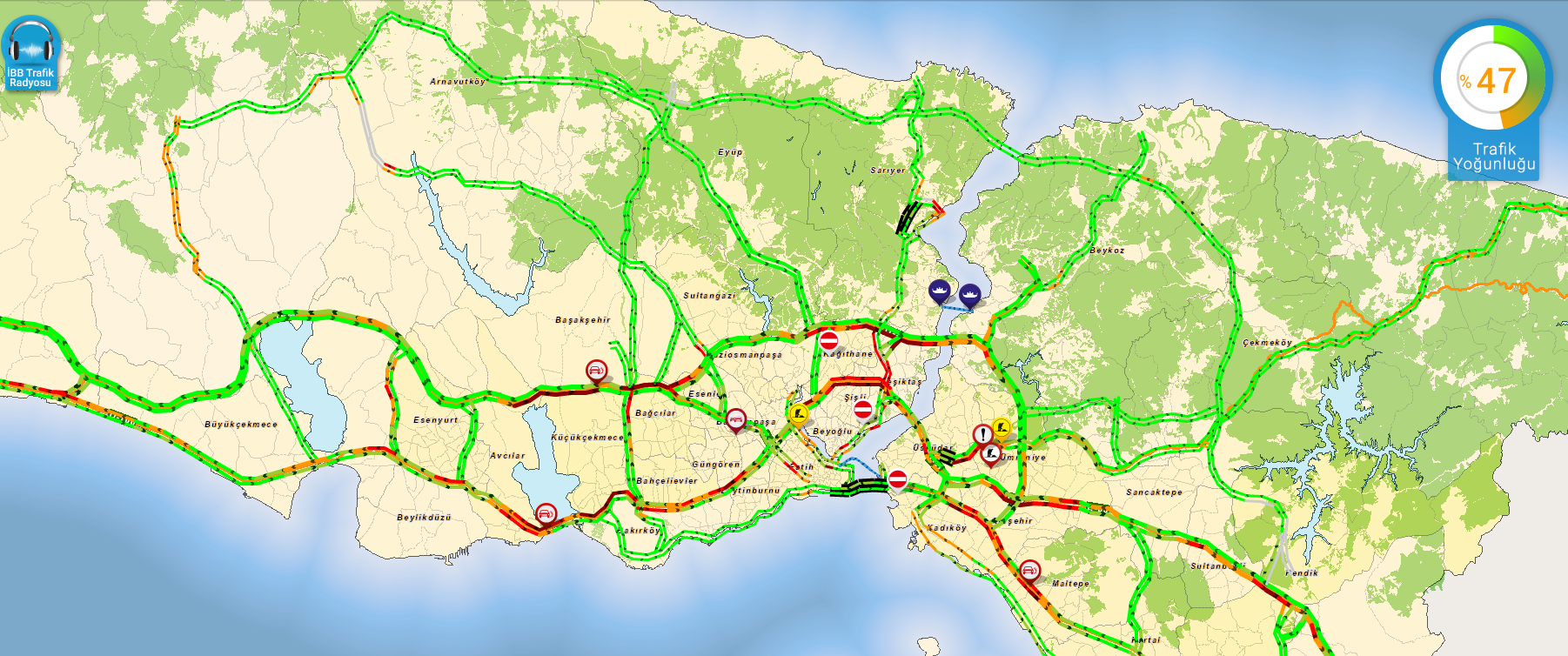 İstanbulda bayram trafiği yoğunluğu başladı