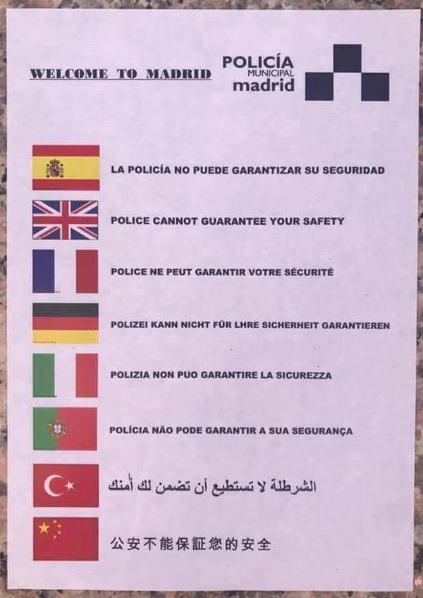 İspanyol polisinin hazırladığı broşürde Türkçe skandalı