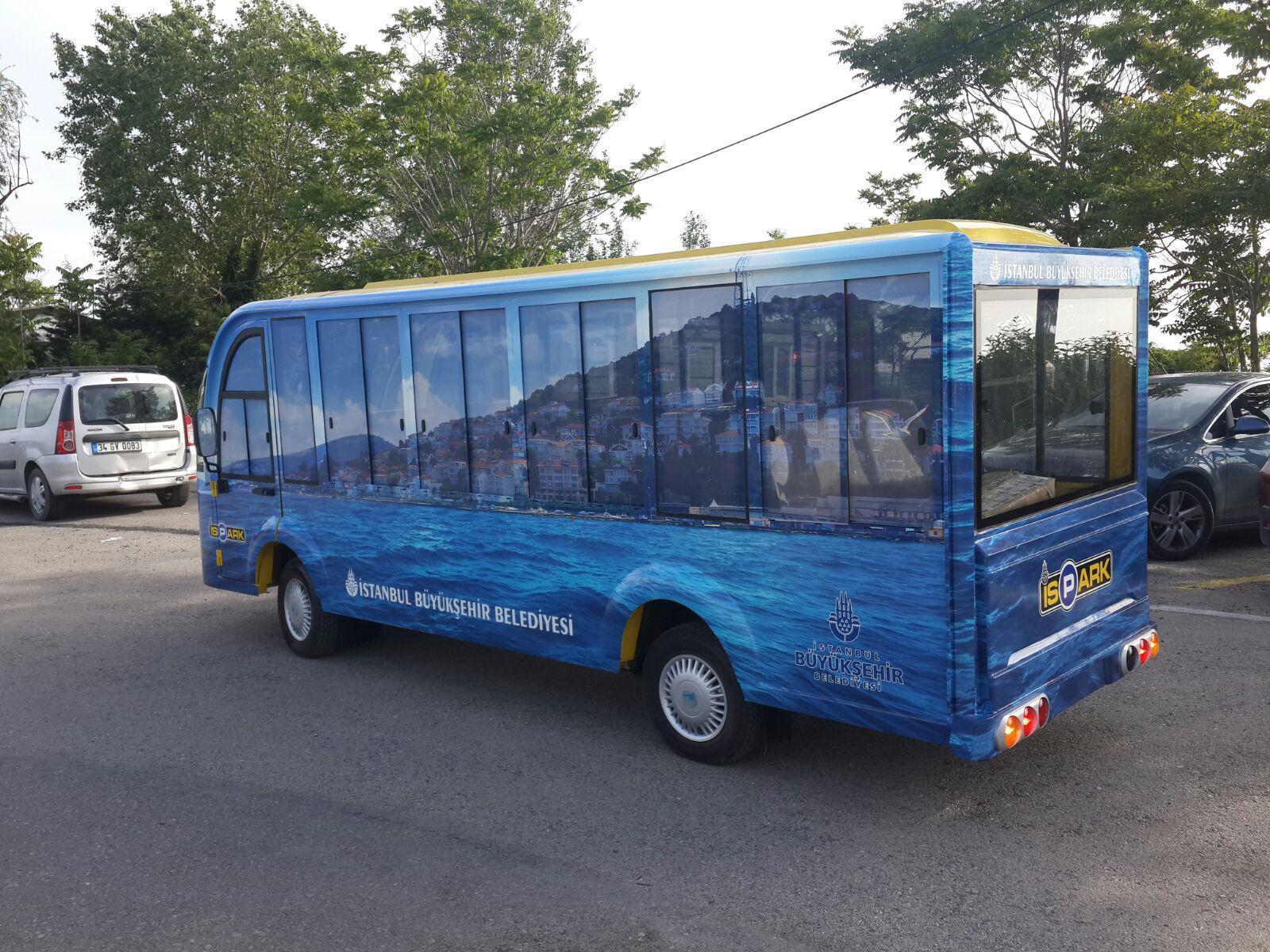 Adalarda elektrikli minibüsler yolcu taşıyacak