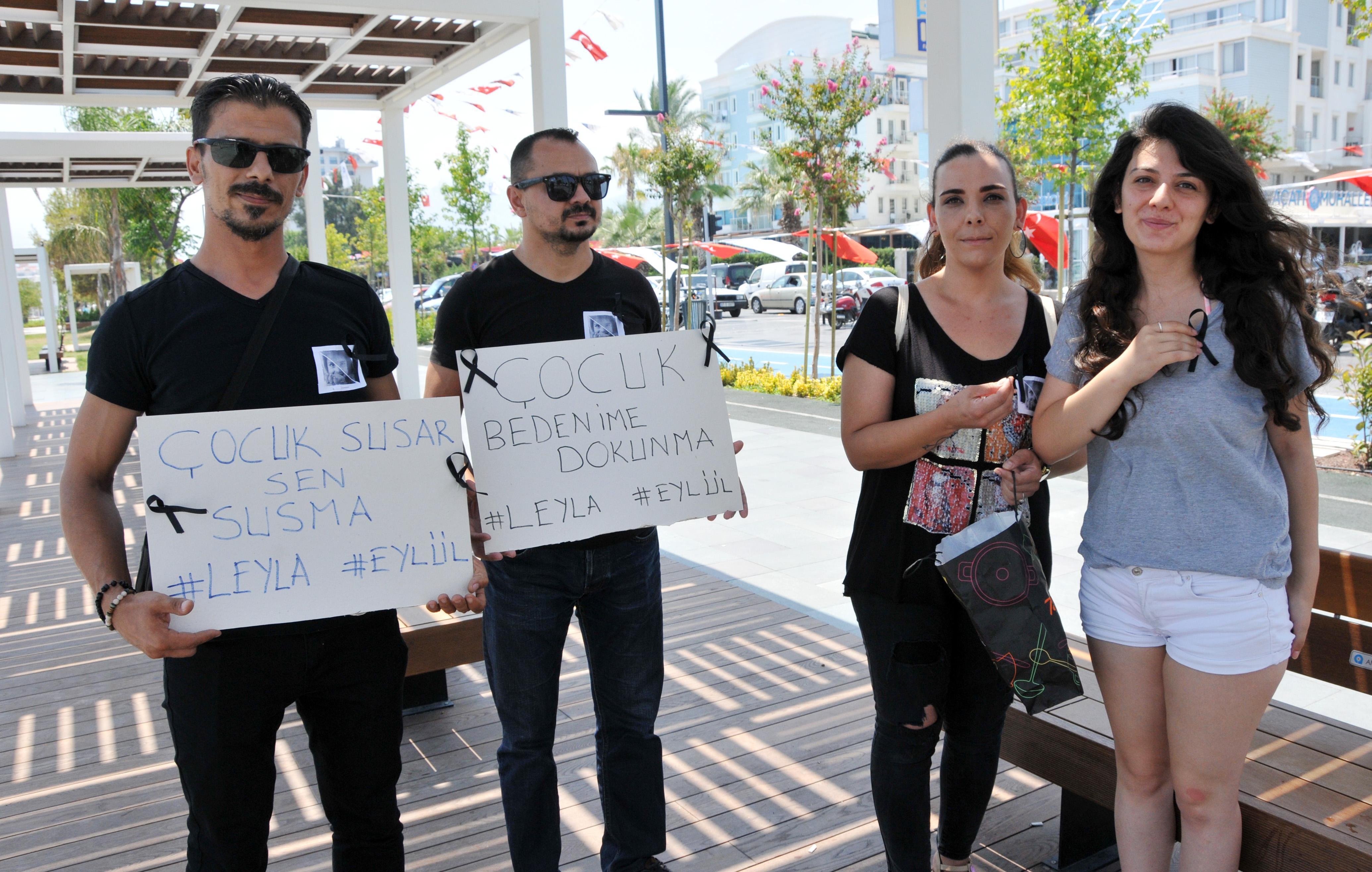 Antalyada cinsel taciz protestosu sırasında taciz