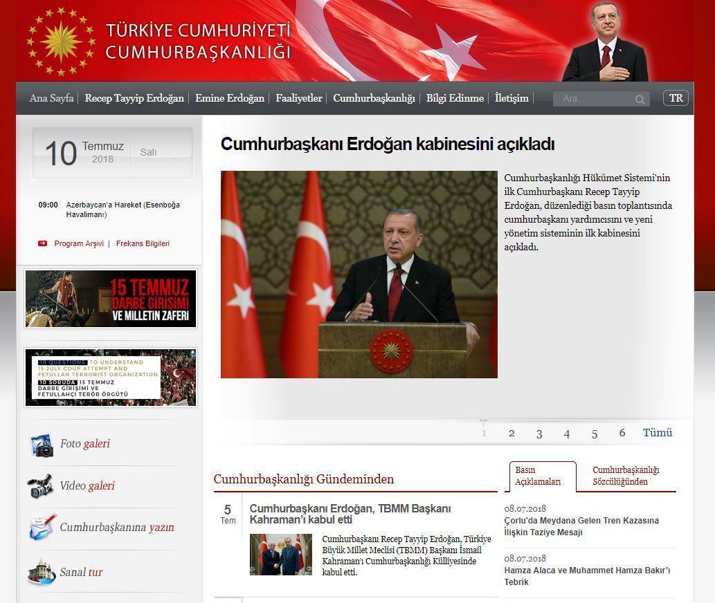 Başbakanlığın resmi internet sitesi kapatıldı