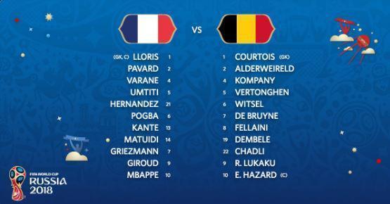 Fransa Belçika maçı özeti (Fransa finalde)