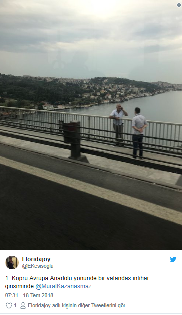 15 Temmuz Şehitler Köprüsünde intihar girişimi