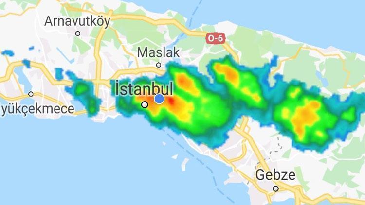 İstanbul Anadolu Yakasında gök gürültülü sağanak yağış