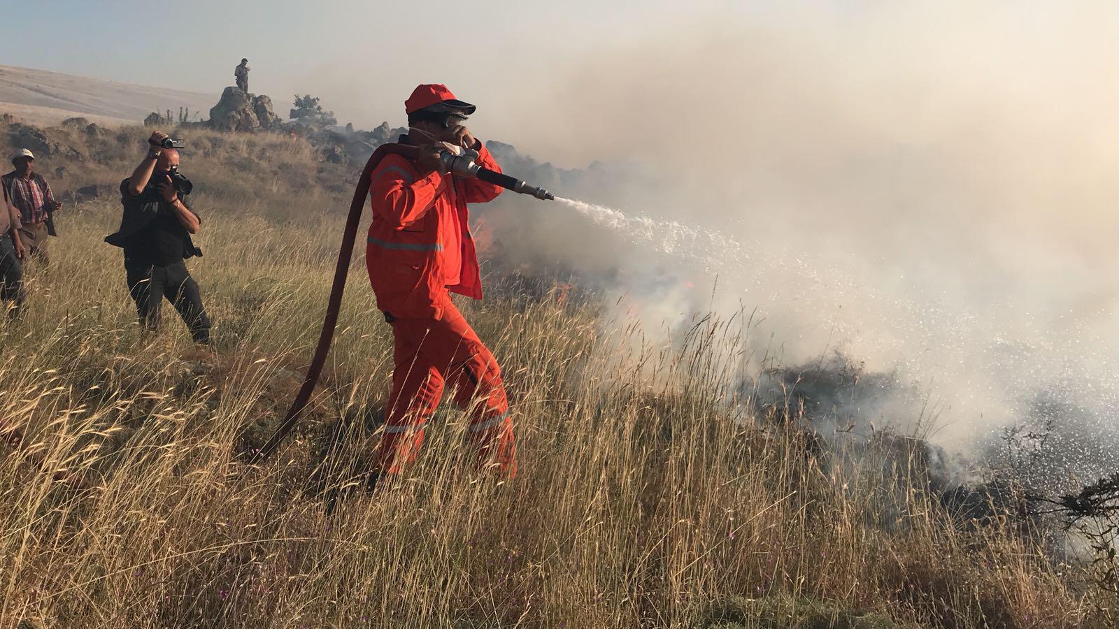 Aksaray’da orman yangını 100 dönüm mera alanı kül oldu