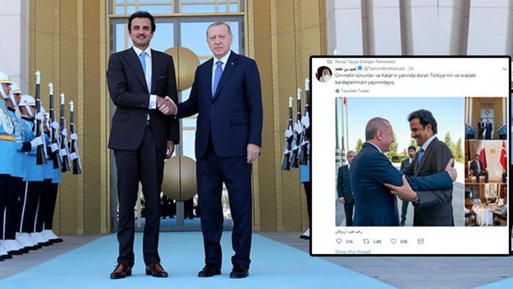 Erdoğandan Katar Emiri Al Saniye teşekkür mesajı