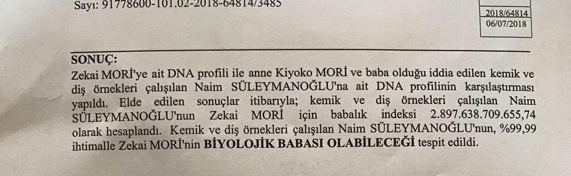 Naim Süleymanoğlu’nun DNA raporu dava dosyasında
