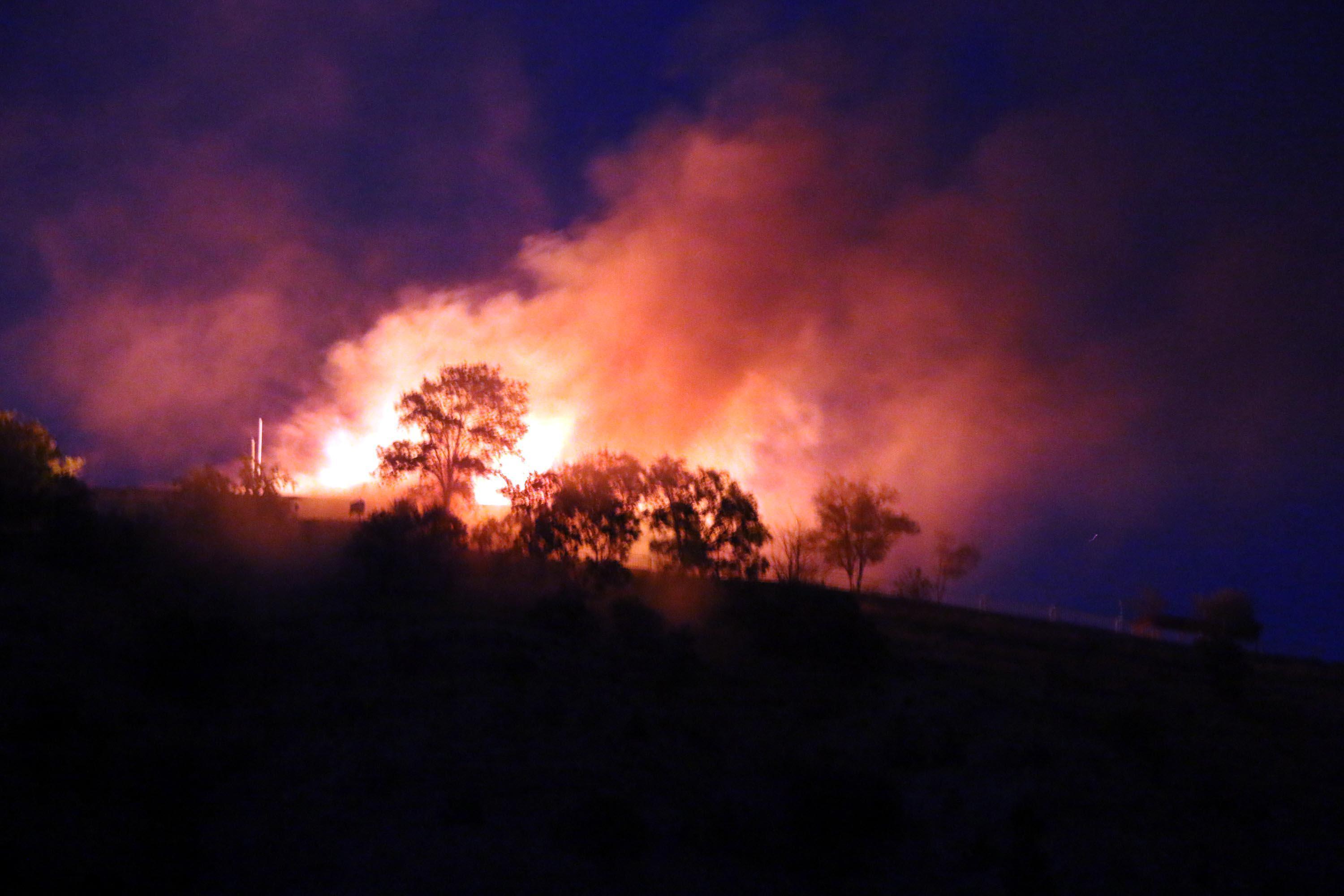 Erzincanda askeri bölgede yangın paniği