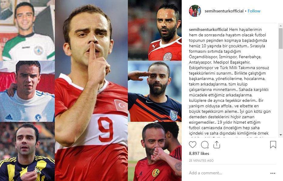 Semih Şentürk futbolu bıraktığını açıkladı