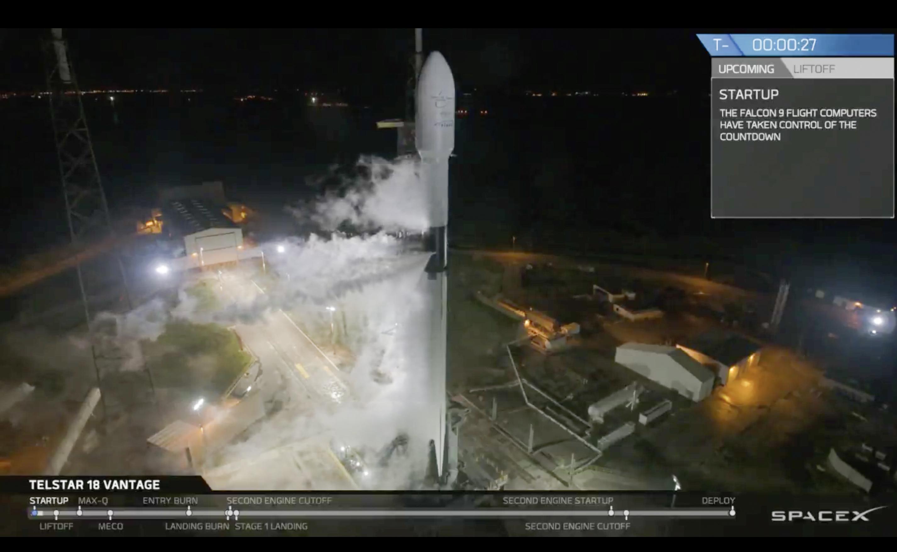 SpaceX, Telstar 18 Vantage iletişim uydusunu uzaya fırlattı