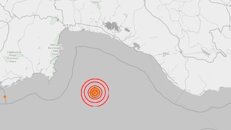 Antalyada 5.2 büyüklüğü deprem... Son depremler...
