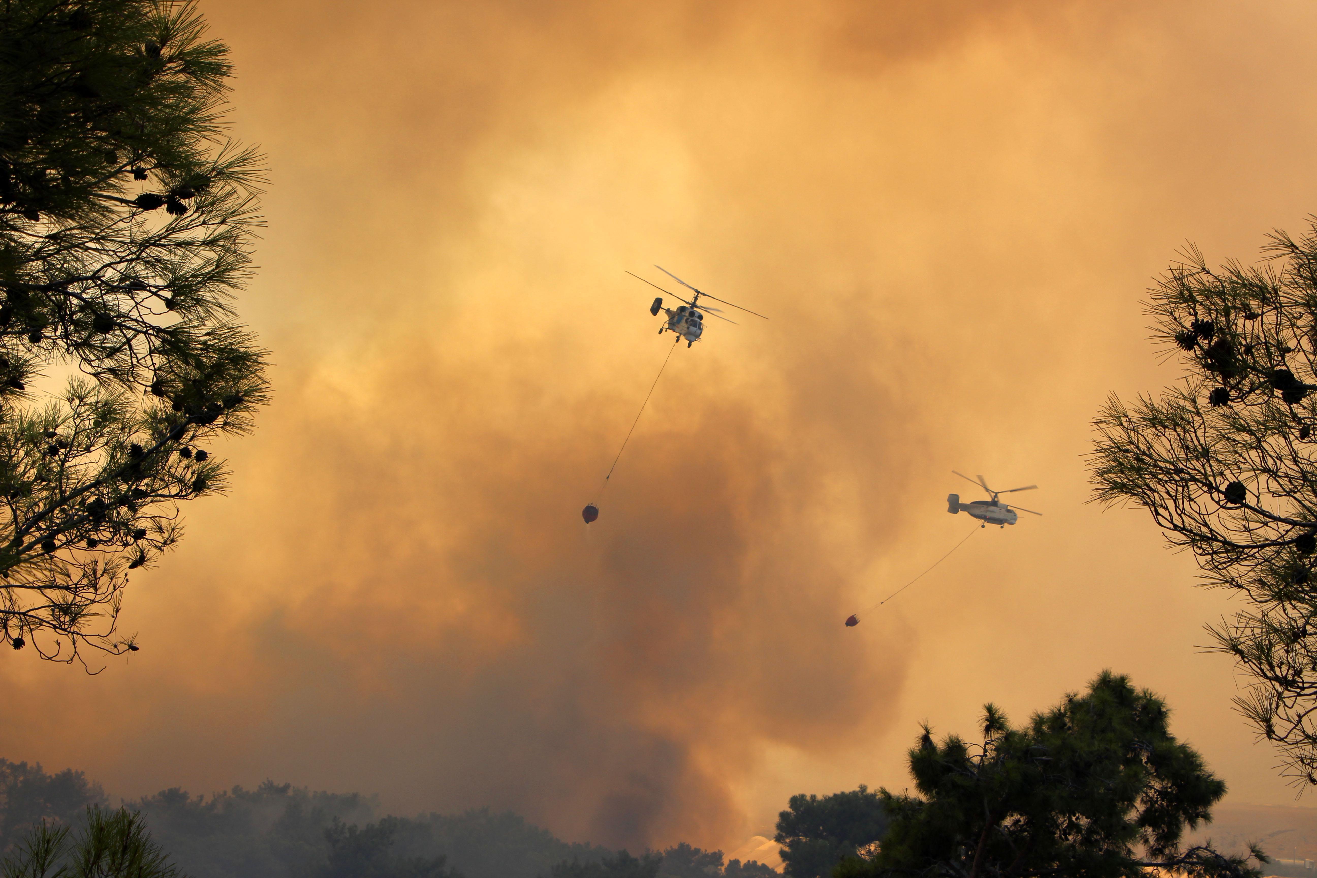 Antalyada orman yangının felaketi fotoğraflara yansıdı