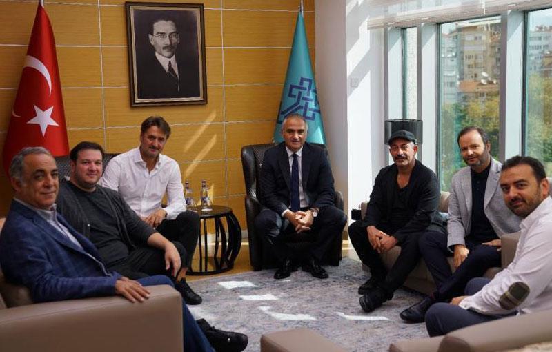 Kültür ve Turizm Bakanı Mehmet Ersoy, Cem Yılmaz ve Şahan Gökbakarla görüştü