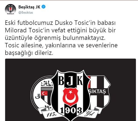 Dusko Tosicin babası vefat etti