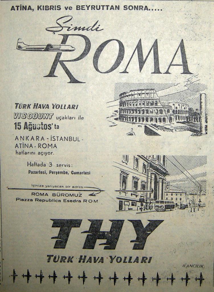 60 yıl sonra Ankara-Roma direkt uçuşları yeniden başlıyor