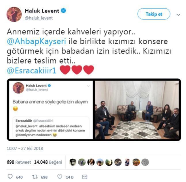 Haluk Levent konser için hayranının ailesinden izin aldı