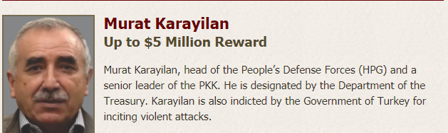 ABD PKKlı terörist Karayılanın başına ödül koydu