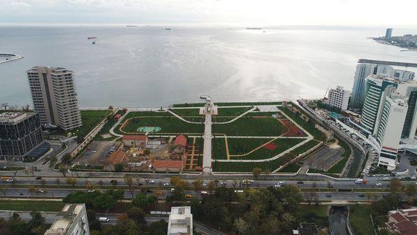 Baruthane Millet Bahçesi’nin açılış öncesi son hali havadan görüntülendi