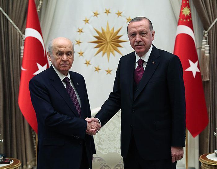 Erdoğan - Bahçeli görüşmesi sona erdi