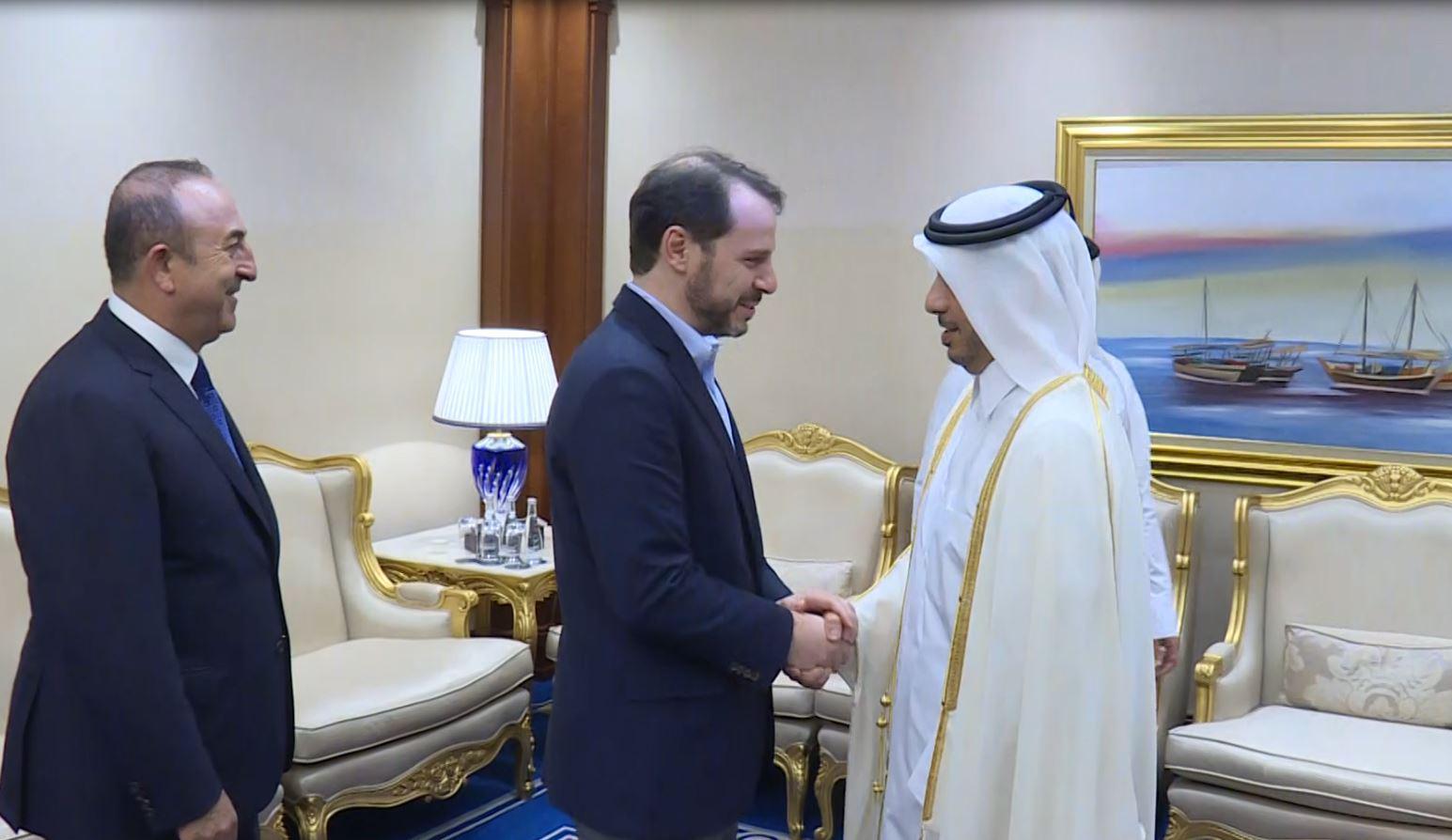 Bakan Çavuşoğlu ve Bakan Albayrak, Katarlı bakanlarla görüştü