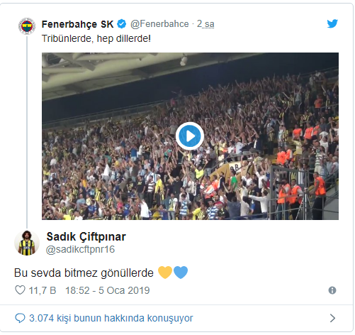 Fenerbahçe Sadık Çiftpınar transferini duyurdu