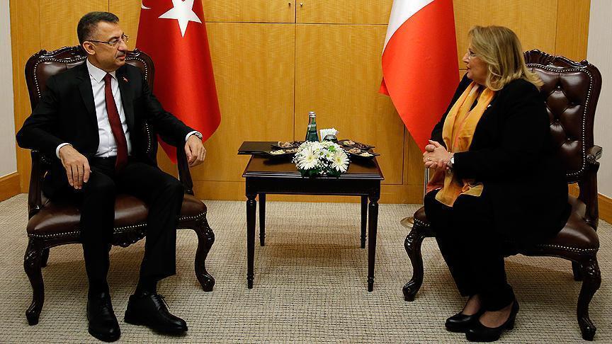 Cumhurbaşkanı Yardımcısı Oktay ile Malta Cumhurbaşkanı Preca görüştü