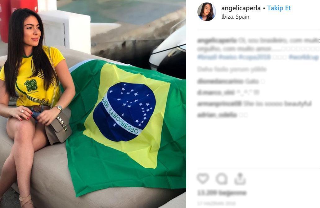 Emre Mordan Brezilyalı model Angelica Perlaya yakın markaj