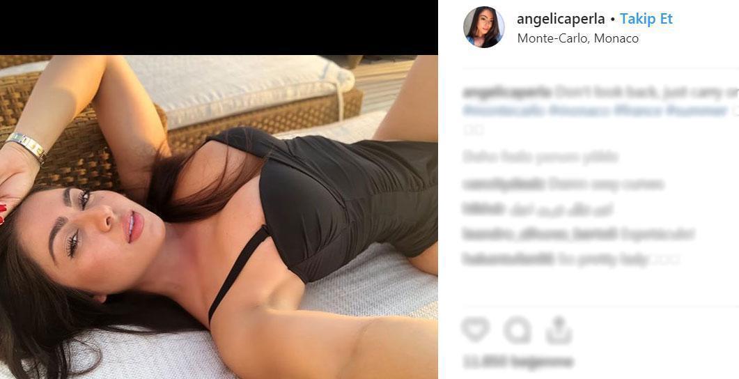 Emre Mordan Brezilyalı model Angelica Perlaya yakın markaj