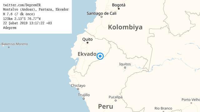 Son dakika Ekvadorda 7.7 büyüklüğünde deprem