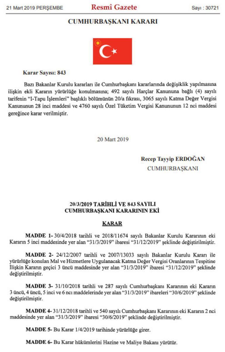 ÖTV ve KDV indirimi yıl sonuna kadar uzatıldı
