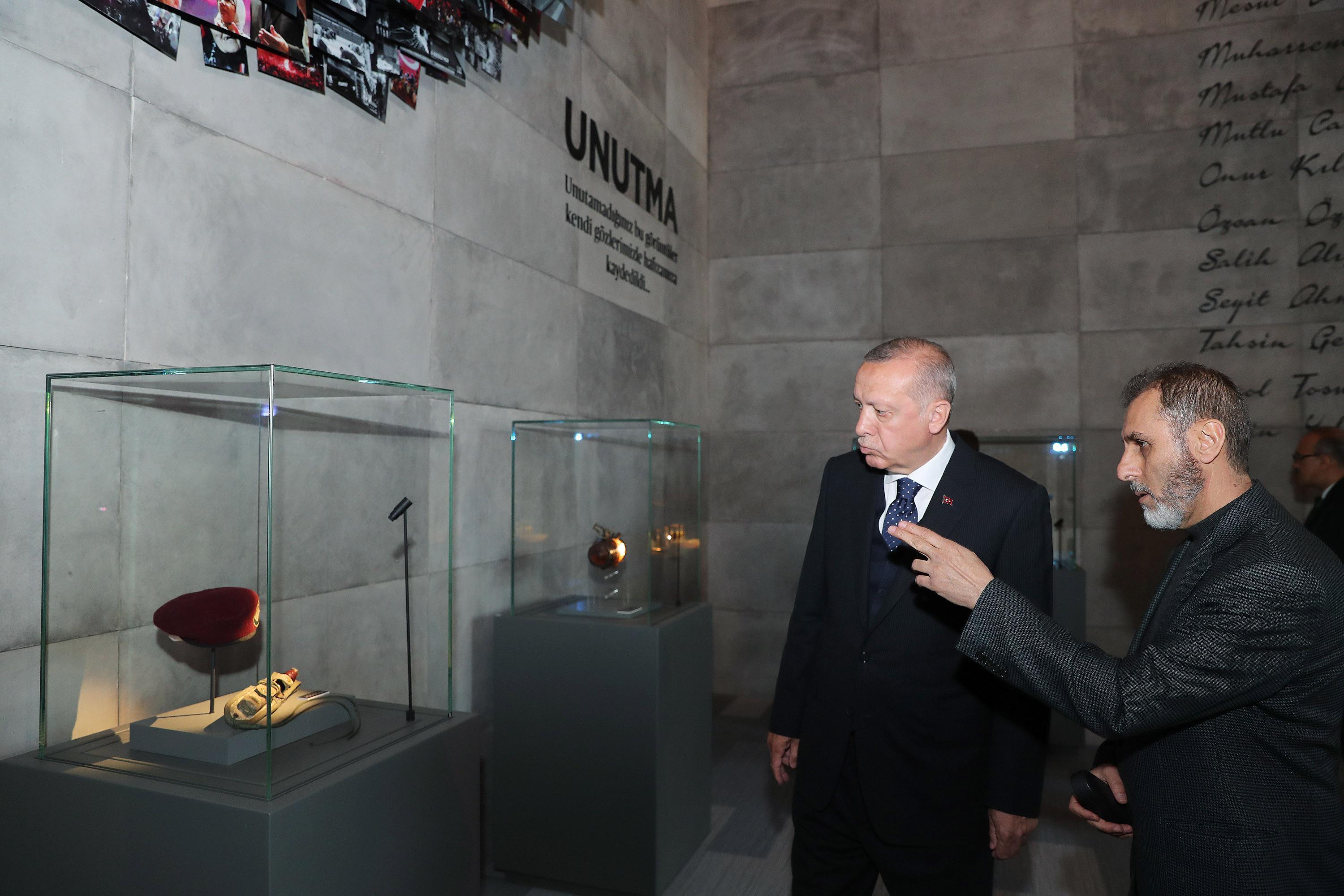 Cumhurbaşkanı Erdoğan’dan Hafıza 15 Temmuz Müzesi’ne ziyaret