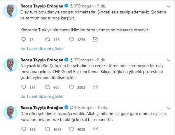 Erdoğandan Kılıçdaroğluna saldırı ile ilgili açıklama