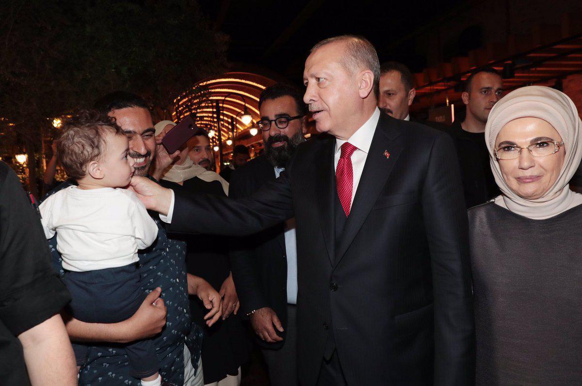 Erdoğan Floryada vatandaşlarla bir araya geldi