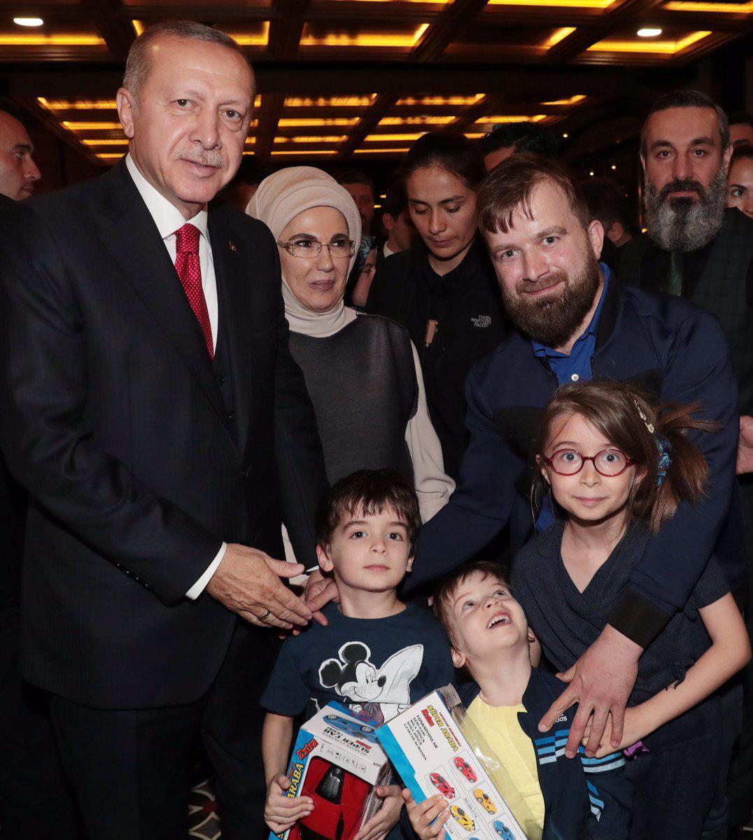 Erdoğan Floryada vatandaşlarla bir araya geldi