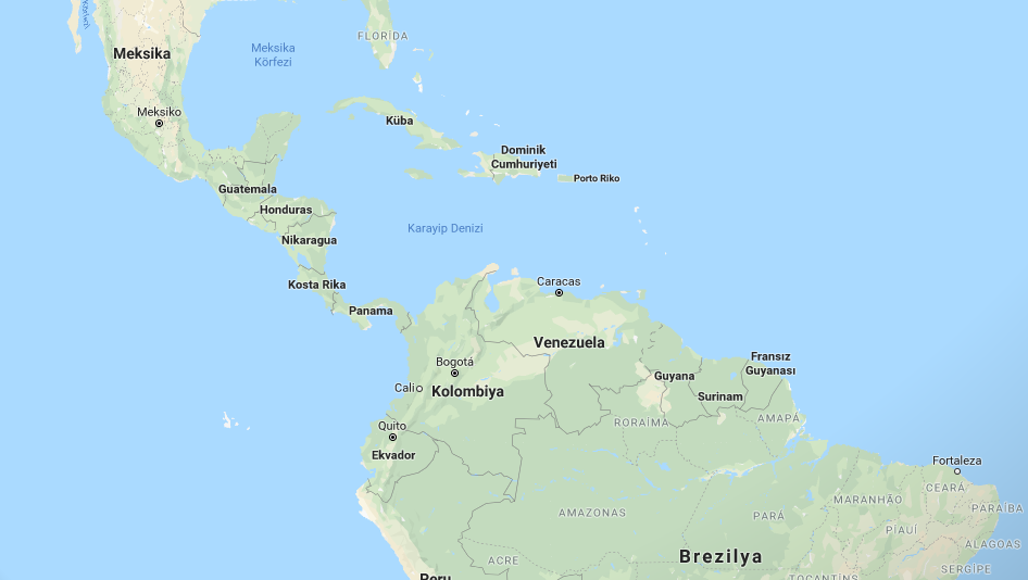 Venezuela dünya haritasında nerede Venezuelanın başkenti neresidir Haritası...