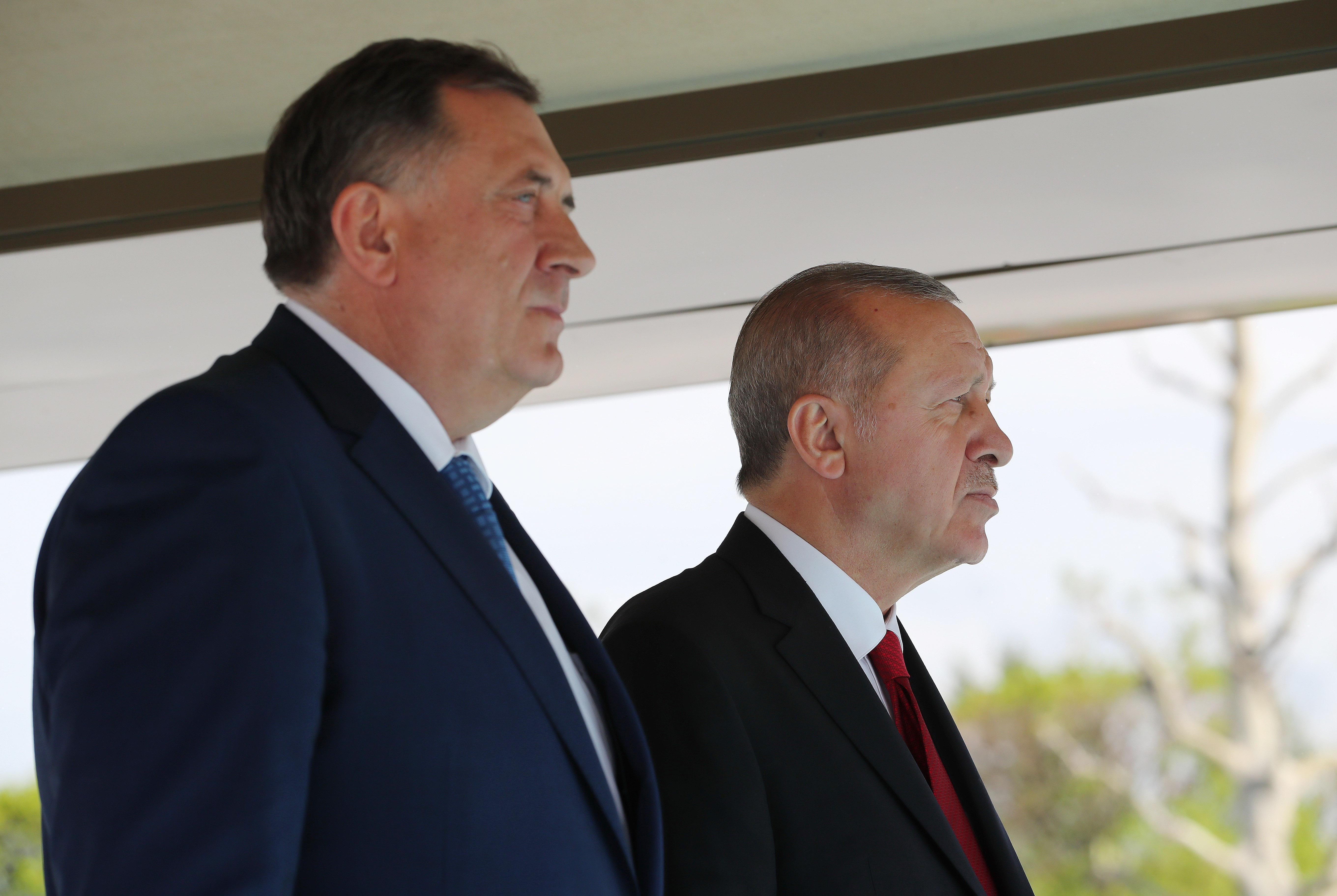 Cumhurbaşkanı Erdoğan, Bosna Hersek Devlet Başkanlığı Konseyi üyelerini resmi törenle karşıladı