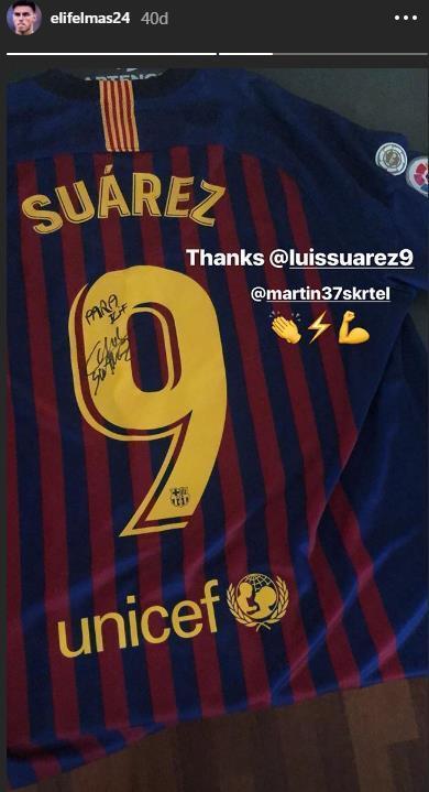 Elif Elmastan Luis Suarez paylaşımı