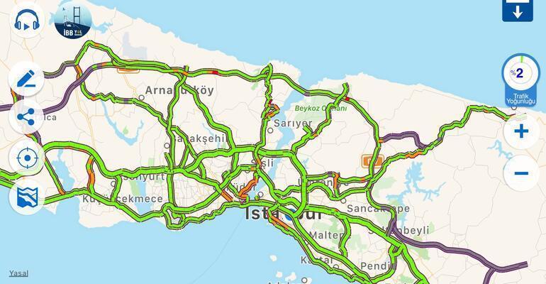 İstanbul trafiğinde sıra dışı pazartesi