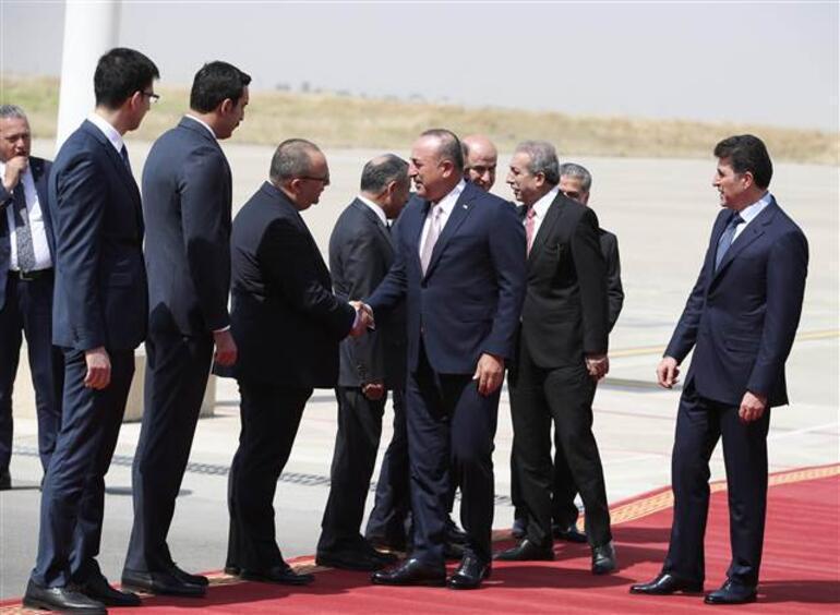 Çavuşoğlu Erbilde IKBYnin yeni başkanı Neçirvan Barzani ile görüştü