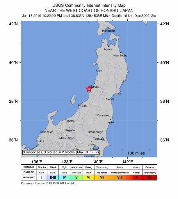 Son dakika... Japonyada 6.4 büyüklüğünde deprem