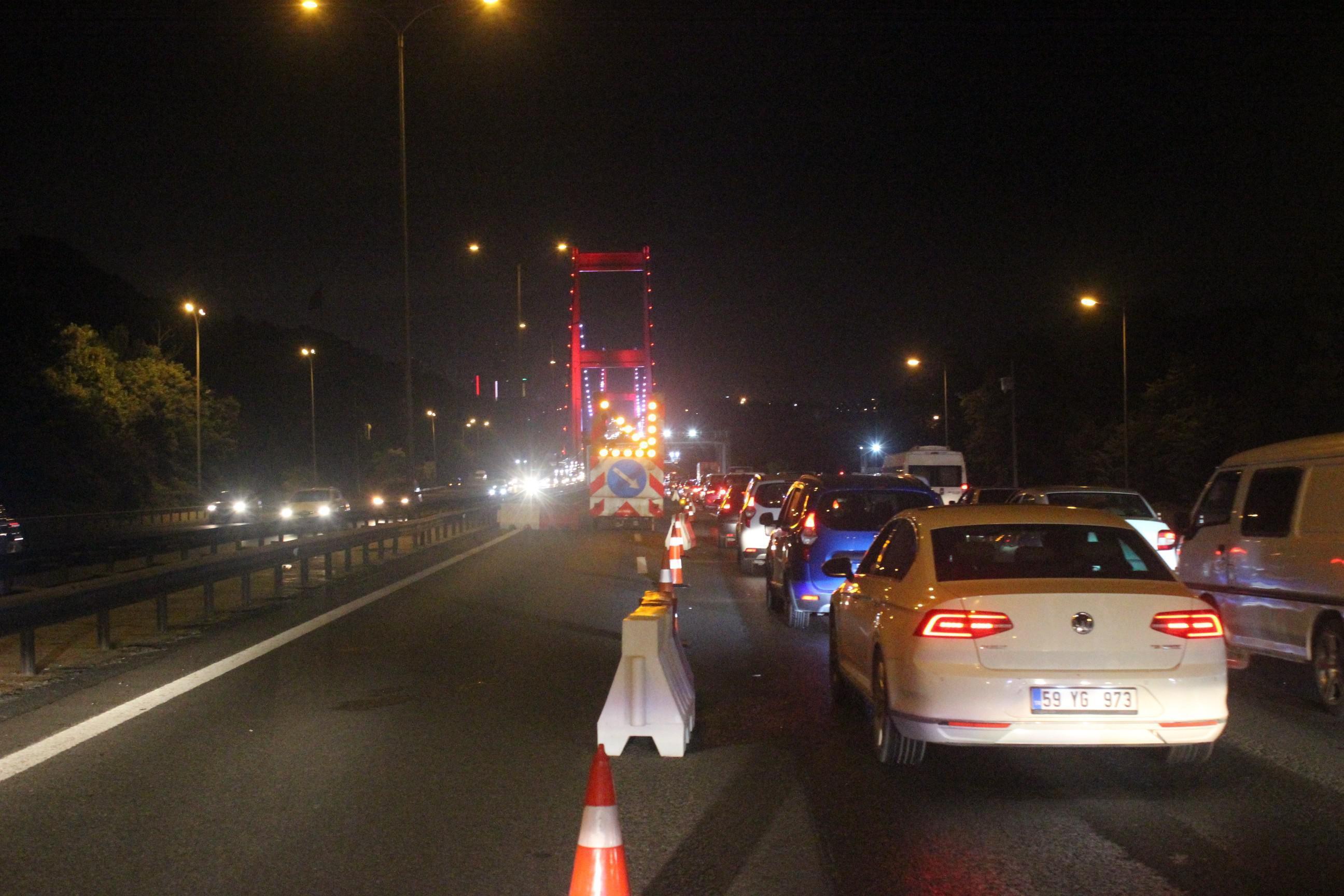 FSM ve 15 Temmuz Şehitler Köprülerinde bazı şeritler kapatıldı