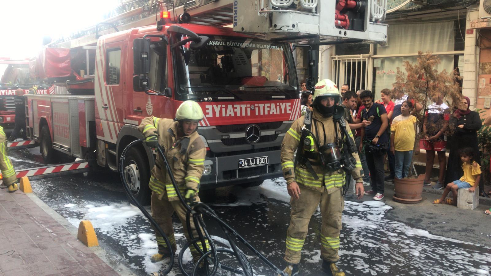İstanbul Fatihte otelde yangın