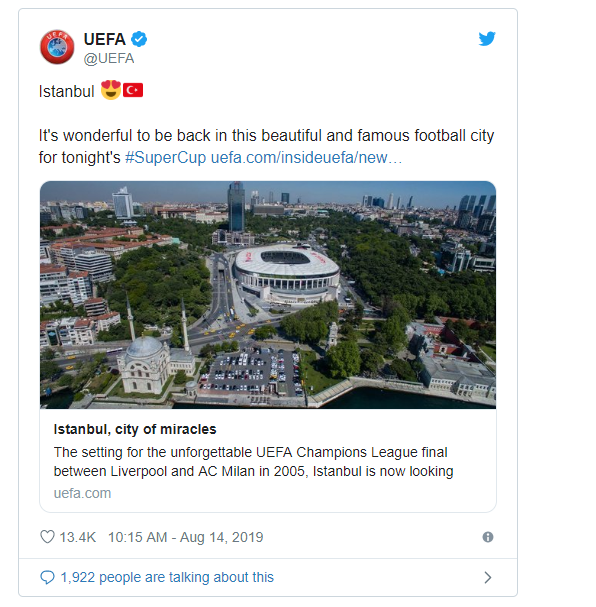 UEFA İstanbul ve Vodafone Parkı tanıttı
