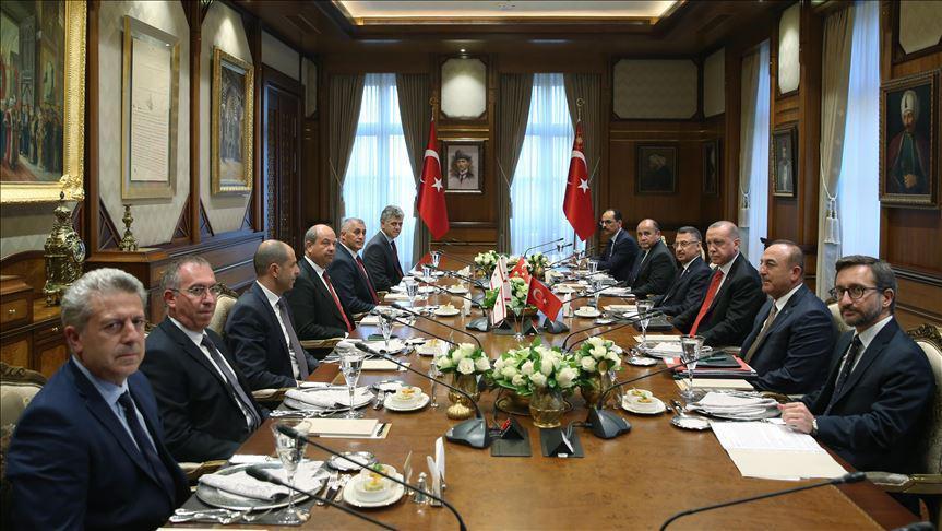Cumhurbaşkanı Erdoğan, KKTC Başbakanı Ersin Tatar’ı kabul etti