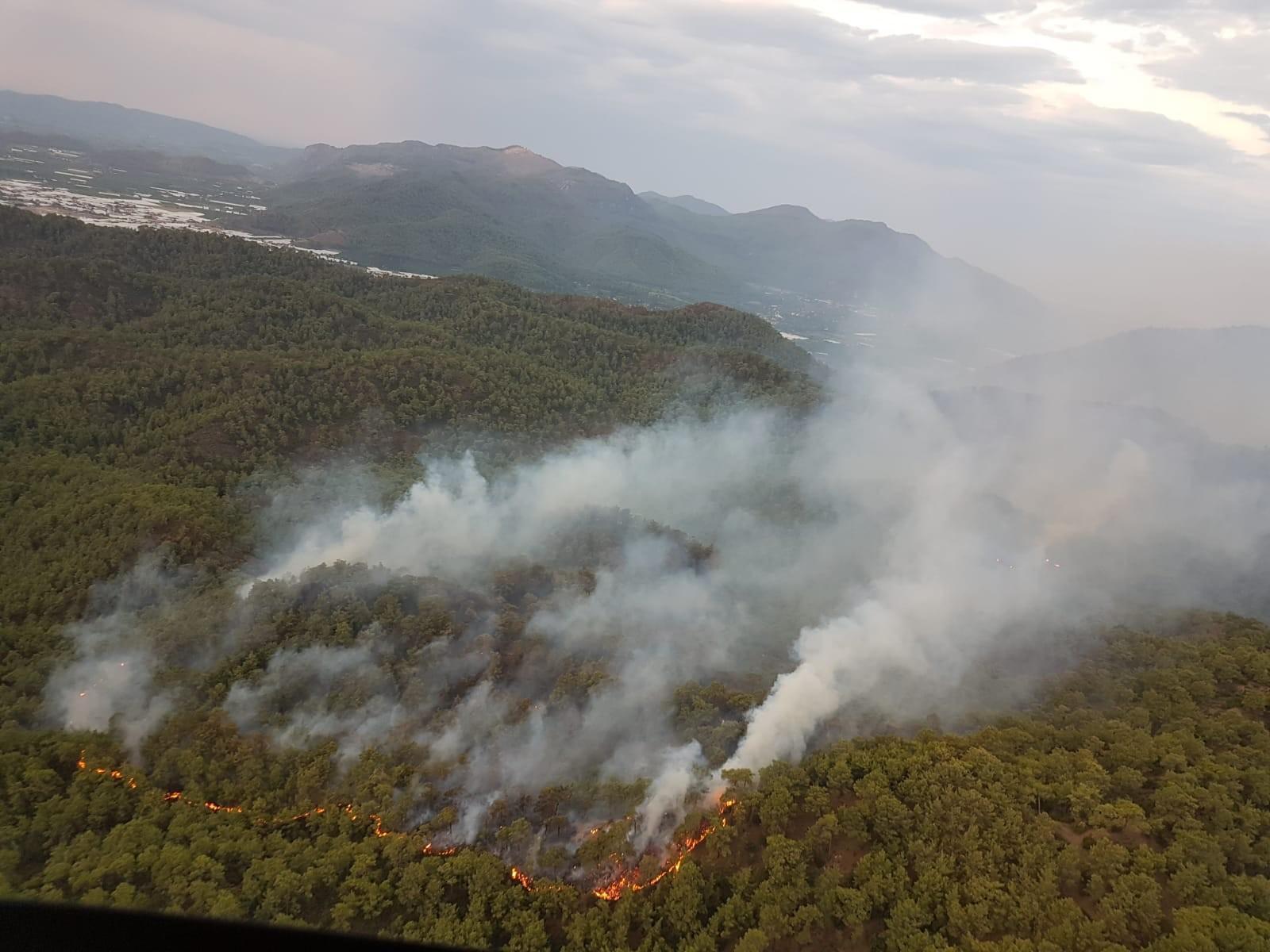 Muğla’daki orman yangını kısmen kontrol altına alındı