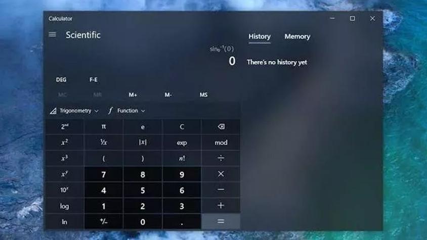Windows 10un hesap makinesinde artık trigonometri ve fonksiyon da olacak