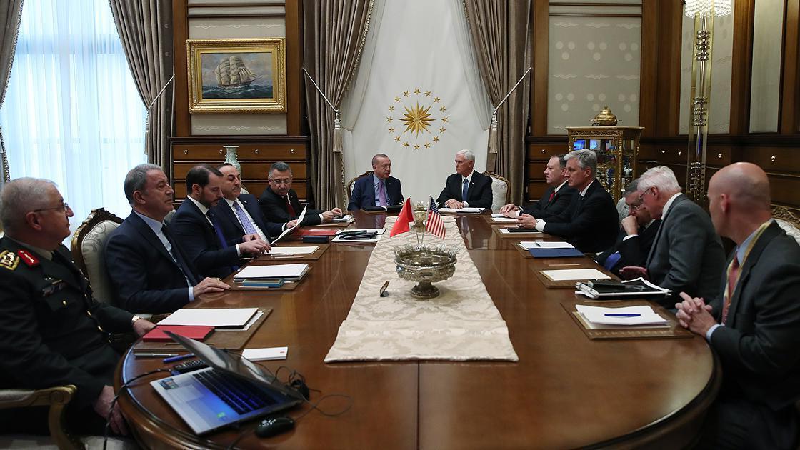 Cumhurbaşkanı Erdoğan ABD Başkan Yardımcısı Pencei kabul etti